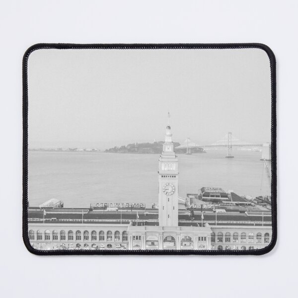 Item preview, Dusk at the Ferry Building, San Francisco - Black & White #2 designed and sold by ywphotos.