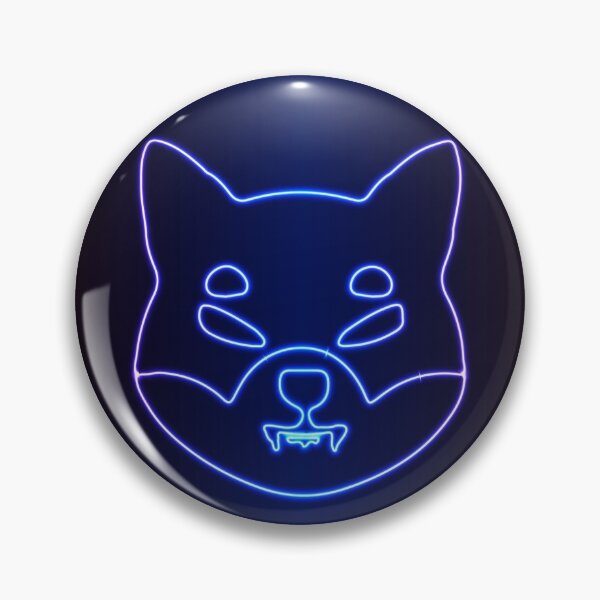 Item preview, Blue Neon Shiba Inu Coin designed and sold by StuffnSuch.