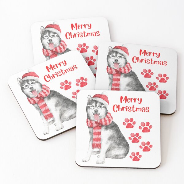 Item preview,   Funny Siberian Husky Dog Merry Christmas  designed and sold by joseech.