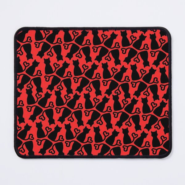 Item preview, Cat Love - fun pattern in red designed and sold by LakehouseGal.