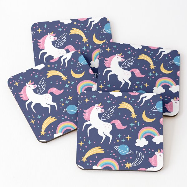 Item preview, Seamless with white unicorns designed and sold by HauckClothing.