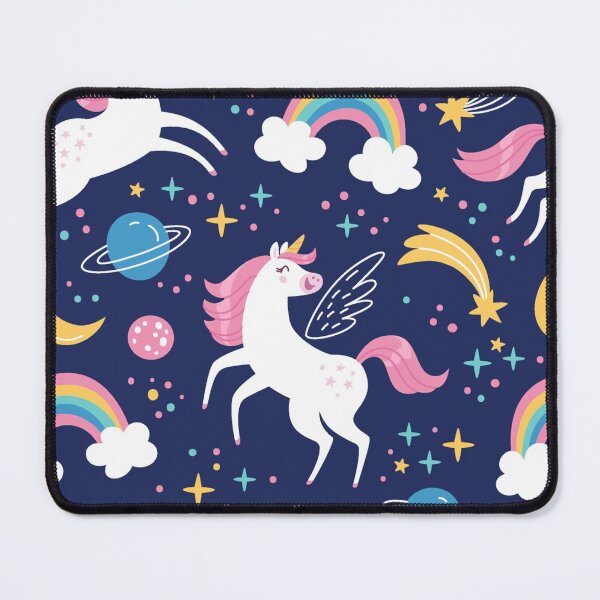 Item preview, Seamless with white unicorns designed and sold by HauckClothing.