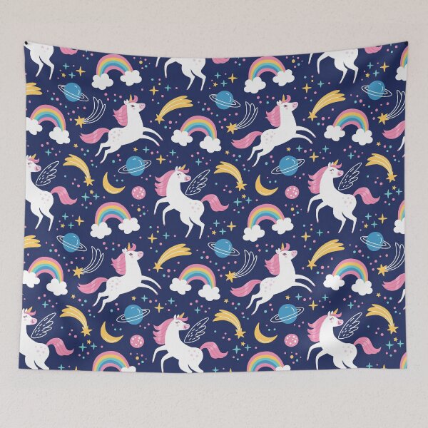 Item preview, Seamless with white unicorns designed and sold by HauckClothing.