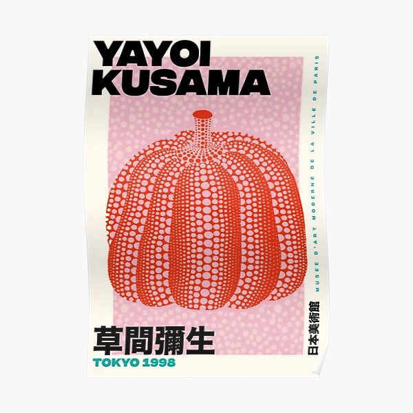 Yayoi Kusama Pumpkin Japanese Póster