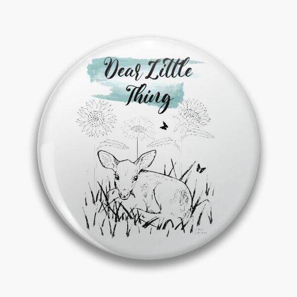 Item preview, Green Watercolour Accent Dear Little Thing Baby Deer Line Art for Nursery designed and sold by CJAura by Claire Jane Johnson.