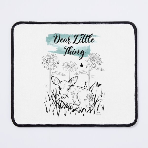 Item preview, Green Watercolour Accent Dear Little Thing Baby Deer Line Art for Nursery designed and sold by CJAura by Claire Jane Johnson.