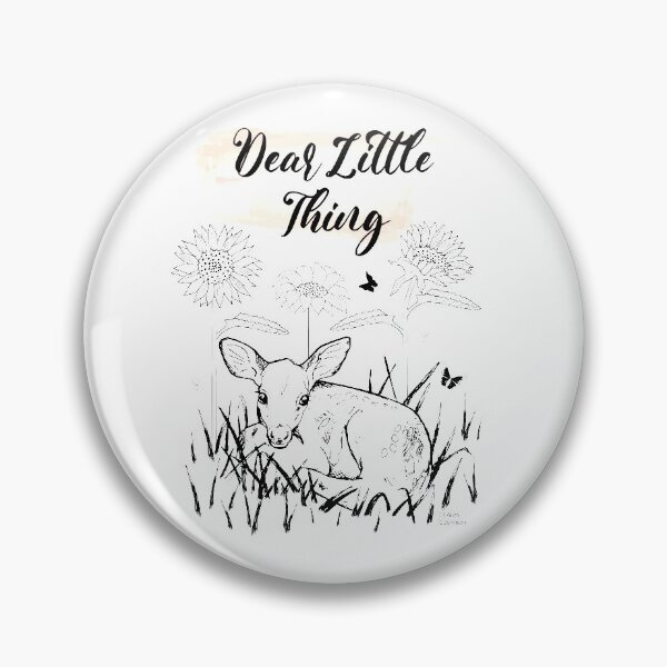 Item preview, Blush Pink Watercolour Accent Dear Little Thing Baby Deer Line Art for Nursery designed and sold by CJAura by Claire Jane Johnson.