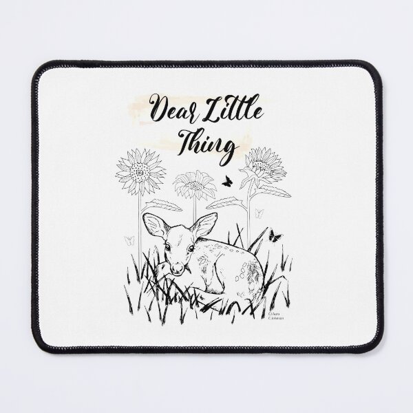 Item preview, Blush Pink Watercolour Accent Dear Little Thing Baby Deer Line Art for Nursery designed and sold by CJAura by Claire Jane Johnson.