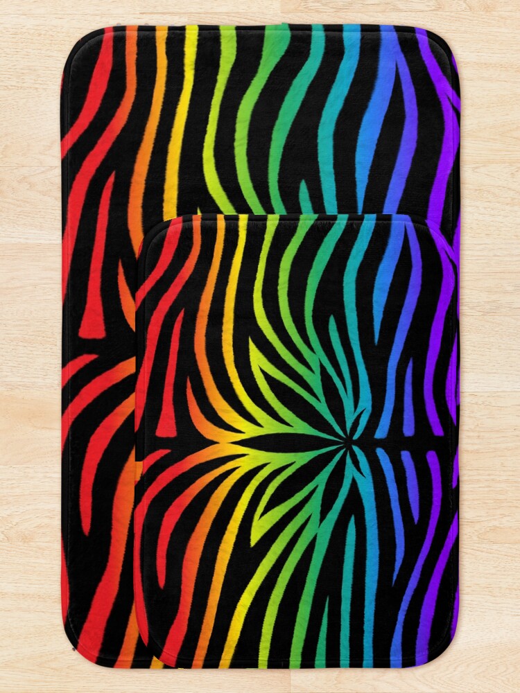 Thumbnail 5 of 6, Bath Mat, Rainbow Tiger designed and sold by Skyvora.