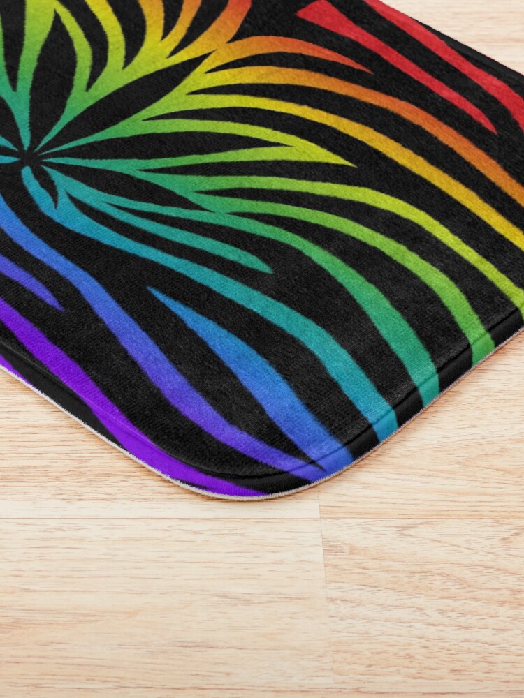 Thumbnail 3 of 6, Bath Mat, Rainbow Tiger designed and sold by Skyvora.