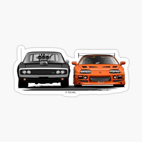 Charger R / T & Supra Mk IV - The Fast and Furious Sticker