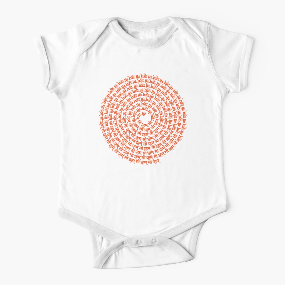 Spiral Mala 108 So Ham Mantra Baby One Piece By Lynchmob Redbubble