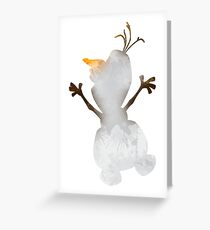 Tarjeta de felicitación Silueta inspirada en muñeco de nieve