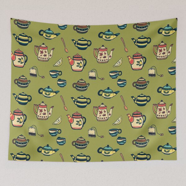 Item preview, Colorful Teapot Pattern Print designed and sold by redvioletart.