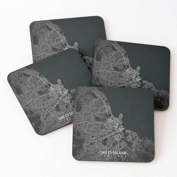Item preview, Dar es Salaam City Map of Tanzania - Dark designed and sold by deMAP.