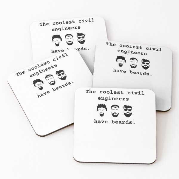 Item preview, The coolest civil engineers have beards.  designed and sold by A-priori.