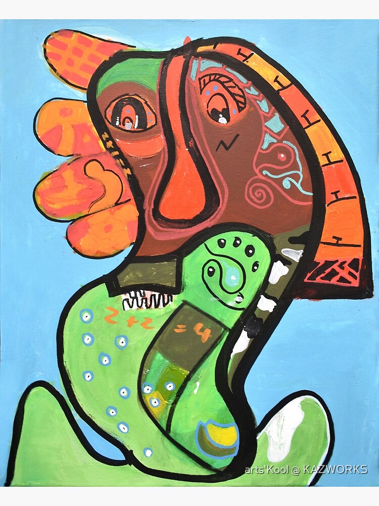 "Distorted HalfandHalf" Poster for Sale by artsKoolArtists Redbubble