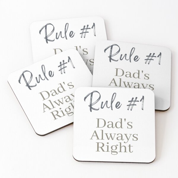 Item preview, Rule Number One: Dad's Always Right designed and sold by SeabreezeStyle.
