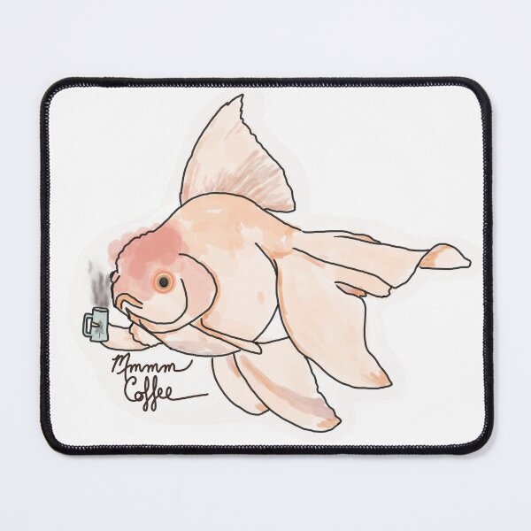 Item preview, Goldfish Loves Coffee designed and sold by Laura Korska.