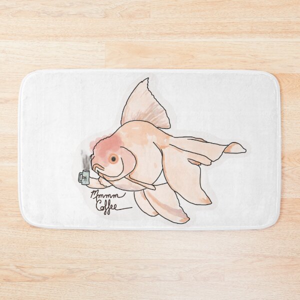 Item preview, Goldfish Loves Coffee designed and sold by Laura Korska.