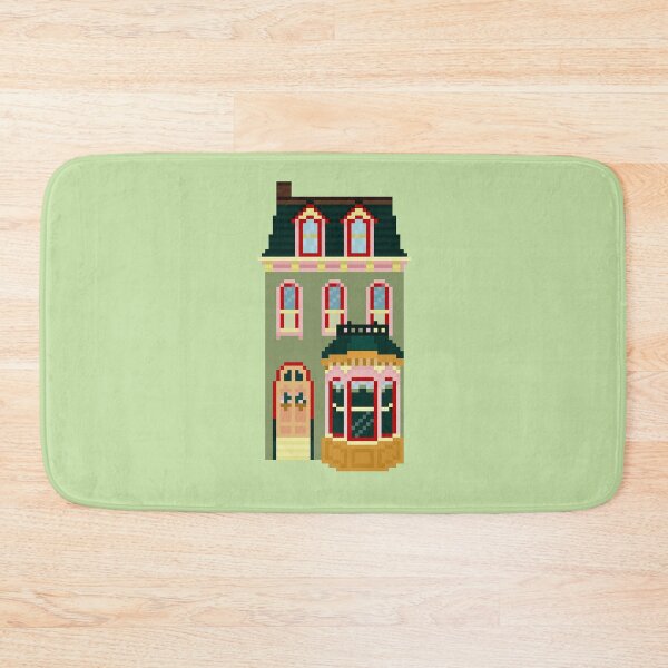 Item preview, Green Building/House pixel art designed and sold by tifft.