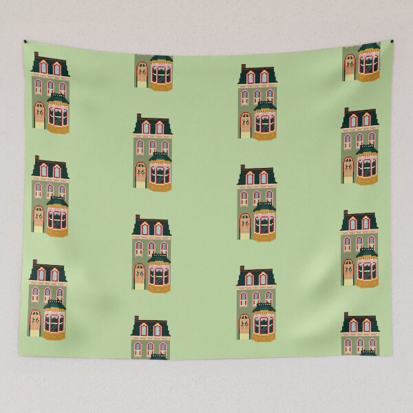 Item preview, Green Building/House pixel art designed and sold by tifft.
