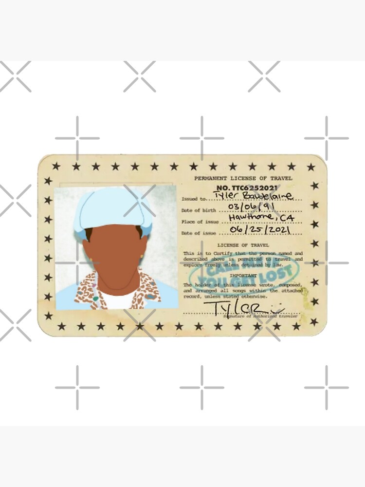 Tyler The Creator (Hat) Celebrity Mask, Flat Card Face