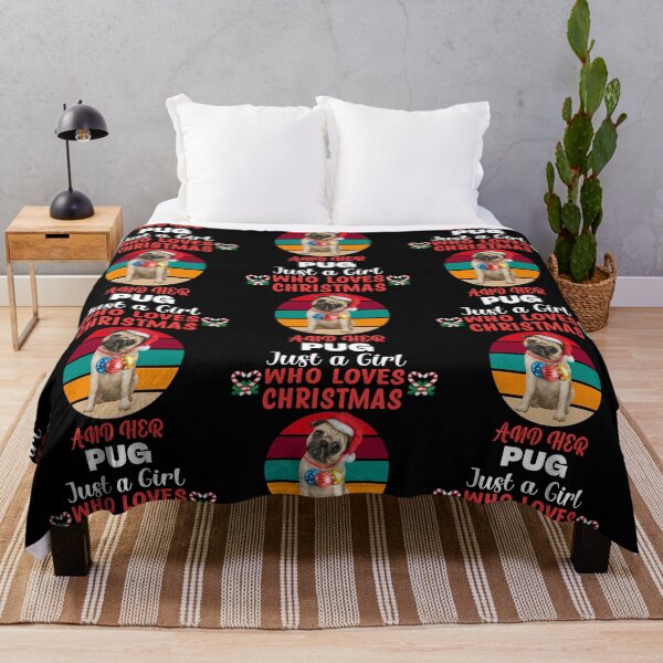 Item preview, Just A Girl Who Loves Christmas And Her PUG designed and sold by R&BApparel.