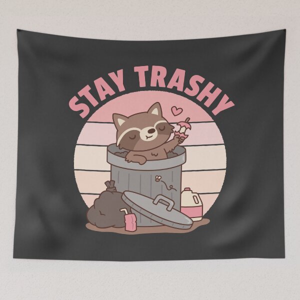 Item preview, Cute Raccoon Finds Apple In Trash, Stay Trashy Funny designed and sold by rustydoodle.