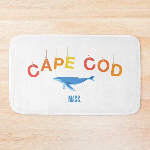 Item preview, Cape Cod Massachusetts typography with a whale character designed and sold by PrintNJoy.