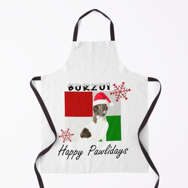Item preview, Happy Pawlidays – Christmas Borzoi Dog Design w/ Santa Hat designed and sold by platinumblks.