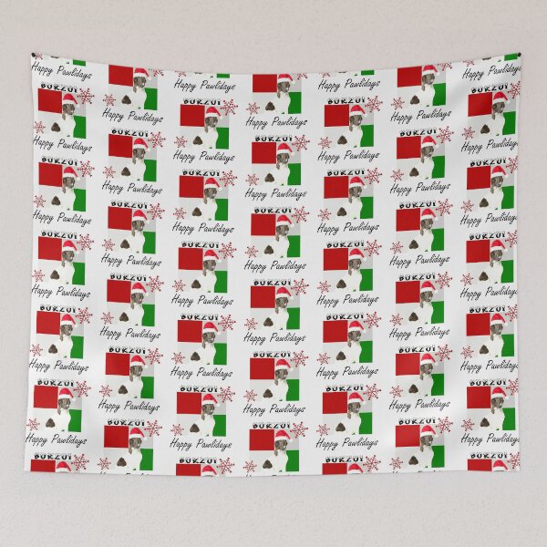 Item preview, Happy Pawlidays – Christmas Borzoi Dog Design w/ Santa Hat designed and sold by platinumblks.