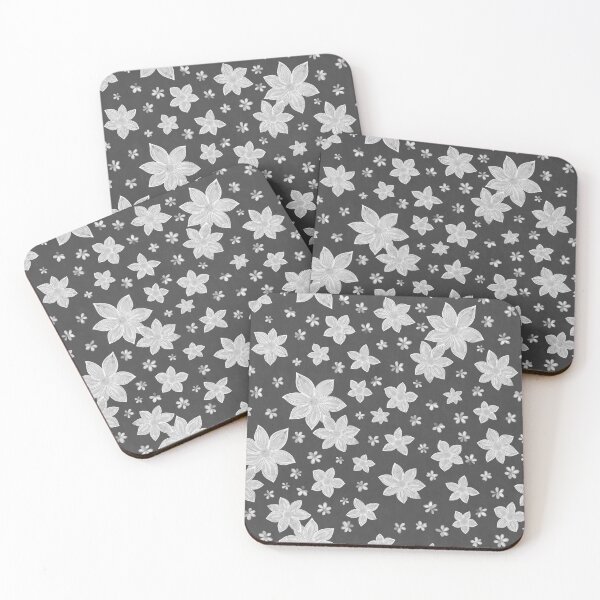 Item preview, Black and white floral pattern designed and sold by IrinaIkar.