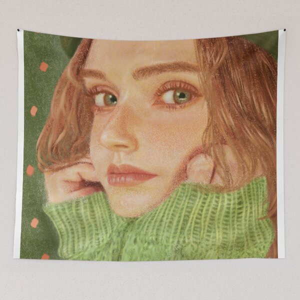 Item preview, green cute girl designed and sold by mahosdrawing.