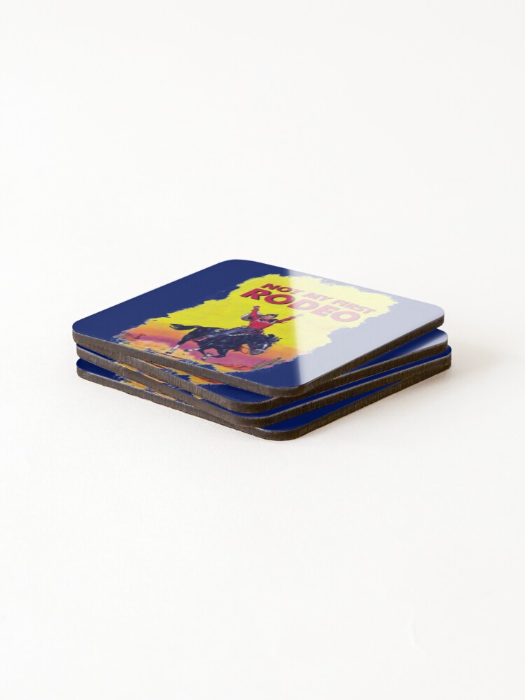Thumbnail 4 of 5, Coasters (Set of 4), Not My First Rode - It Aint My First Rodeo designed and sold by Dorothyruss.