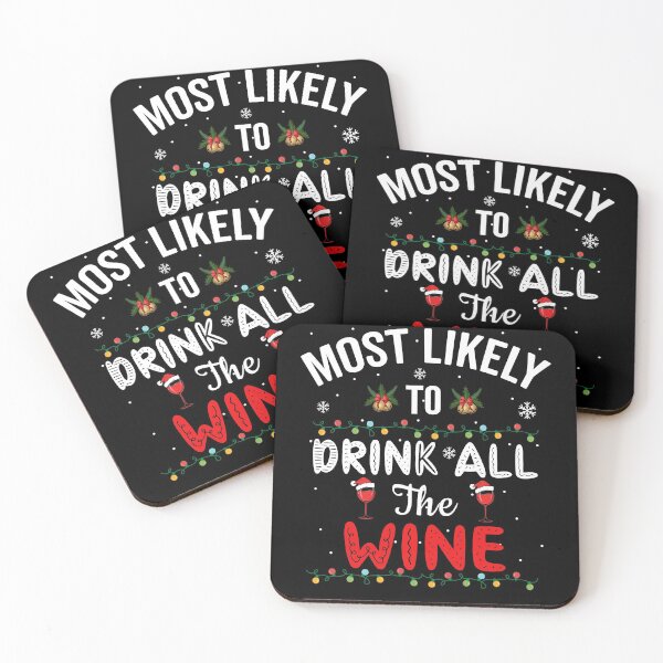 Item preview, Most Likely To Drink All The Wine, Christmas designed and sold by Fabvity.