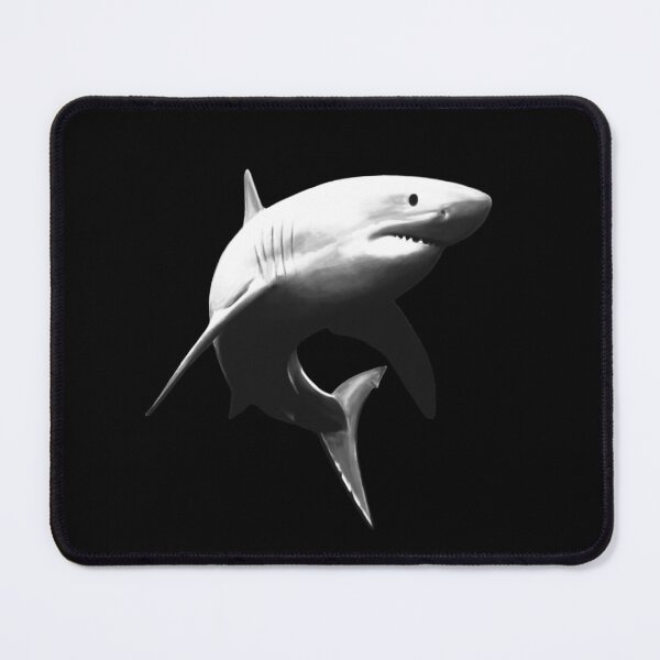 Item preview, Black And White Realistic Art Of A Scary Great White Shark designed and sold by TMBTM.