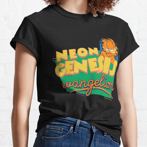 Neon Genesis Evangelion Garfield Camiseta clásica