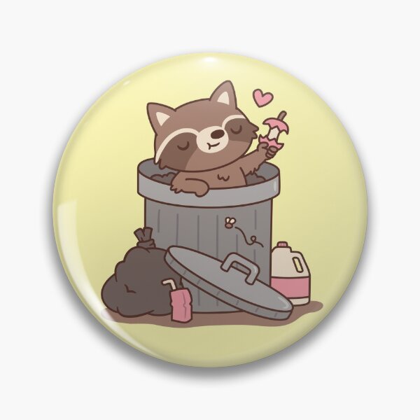 Item preview, Cute Raccoon Finds Apple Treasure in Dustbin designed and sold by rustydoodle.