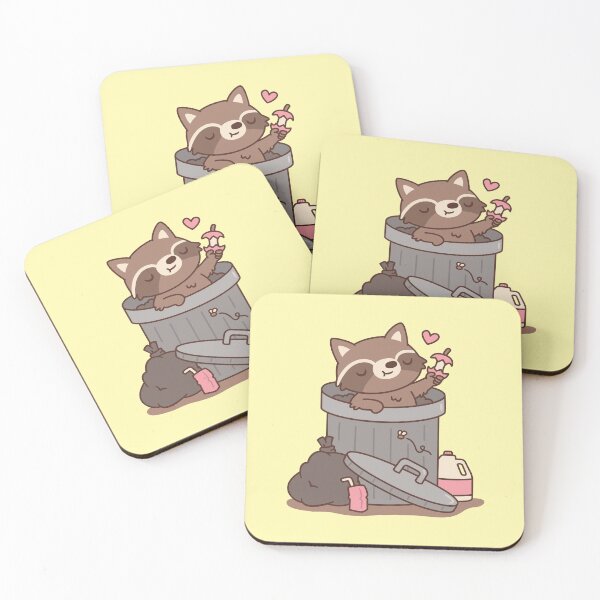 Item preview, Cute Raccoon Finds Apple Treasure in Dustbin designed and sold by rustydoodle.