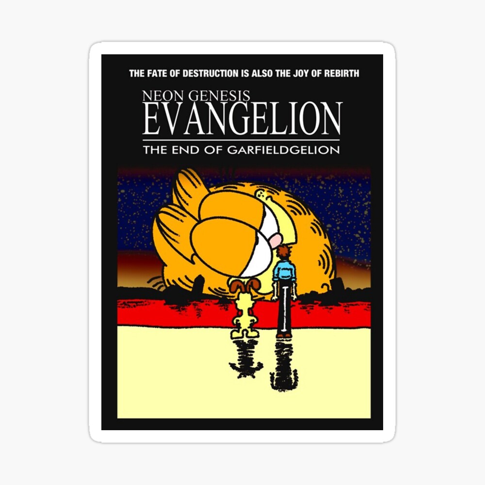 redbubble neon genesis evangelion garfield