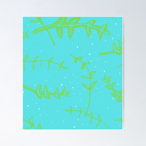 Item preview, Pattern leaves and dots(Sky blue,Green,Light Green,White) designed and sold by JCDreamcraft.