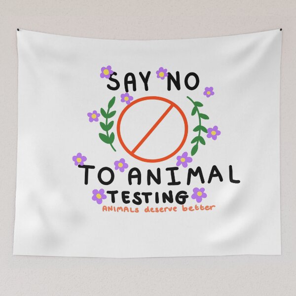 Item preview, say no to animal testing- animals deserve better  designed and sold by Crazy  Milkshake.