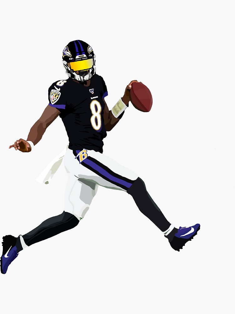 Lamar Jackson Jersey Sticker for Sale by cbaunoch