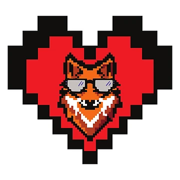 Artwork thumbnail, Pixel Fox Pattern by Gulldio