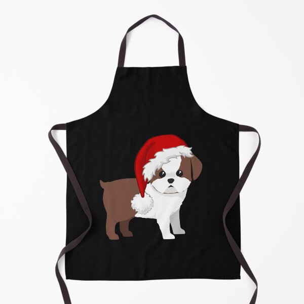 Item preview, Christmas dog in santa hat designed and sold by ValeryFlame.