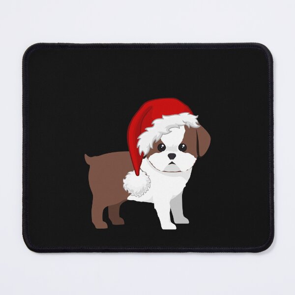 Item preview, Christmas dog in santa hat designed and sold by ValeryFlame.