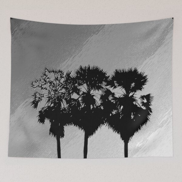 Item preview, Three Black and White Palm Tree's in Thailand. designed and sold by Huskyyy Designs.