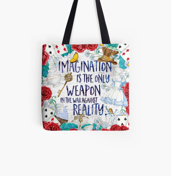Alice in Wonderland - Imagination All Over Print Tote Bag