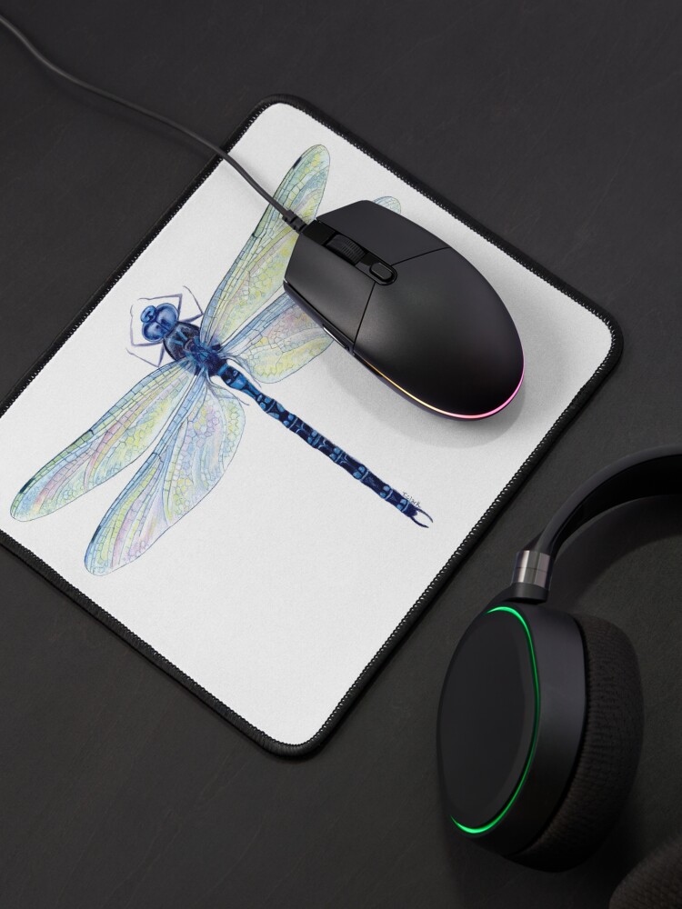 Aperçu 4 sur 5. Tapis de souris avec l'œuvre Spatterdock Dragonfly créée et vendue par edenart.